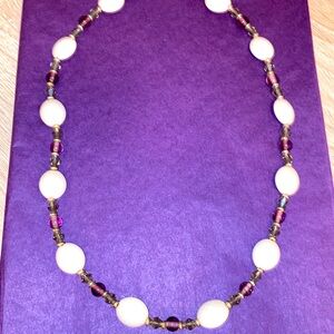 Artisan facetted beard with glass gorgeous necklace